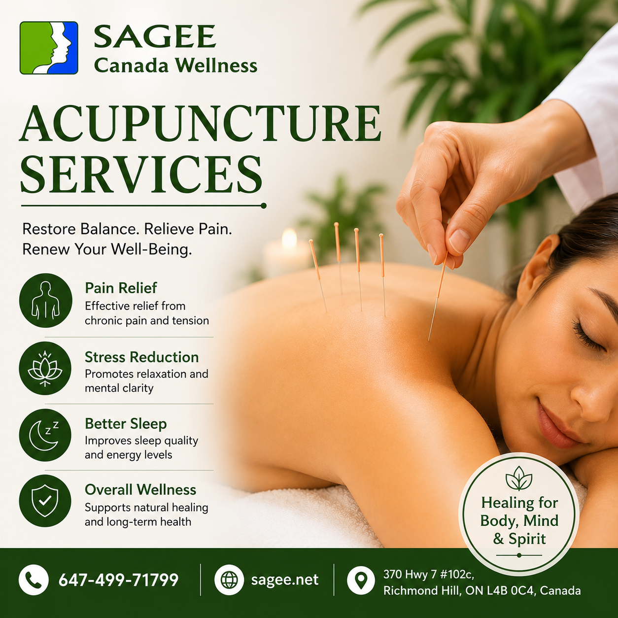 Sagee Canada Wellness Accupuncture services