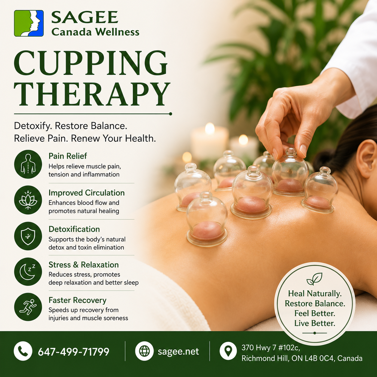 Sagee Canada Wellness Cupping Therapy